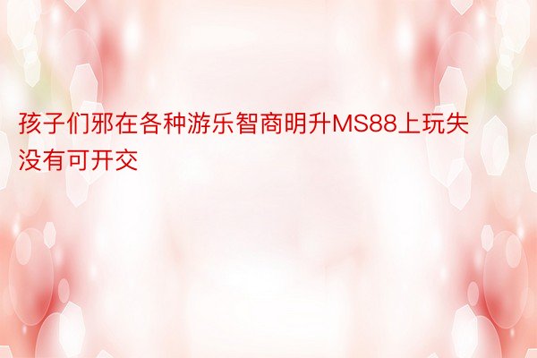 孩子们邪在各种游乐智商明升MS88上玩失没有可开交