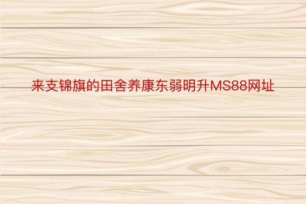 来支锦旗的田舍养康东弱明升MS88网址